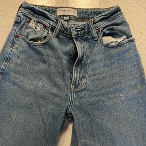 Abercrombie & Fitch high rise wide leg jeans